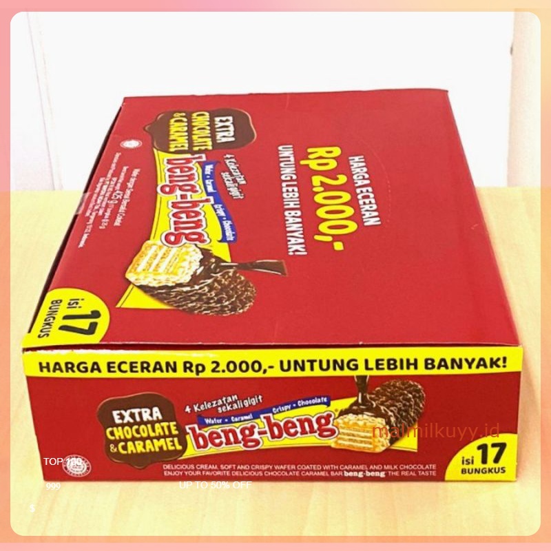 

beng - beng wafer crispy coklat 1 box isi 17 pcs