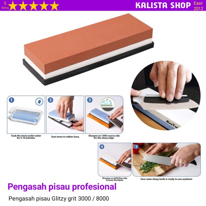 Batu Pengasah Asahan Pisau Knife Sharppener 3000 / 8000