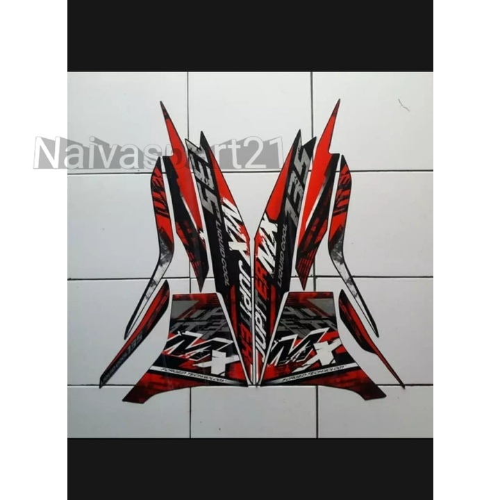 Stiker Striping Lis Les Bodi Motor Yamaha Jupiter Mx 2014 135 New Hitam Merah