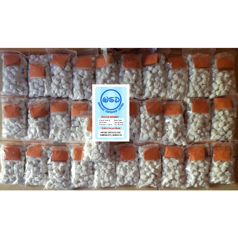 

Cimol Mentah 350 gram Free Bumbu 3 Rasa Packing Vacum