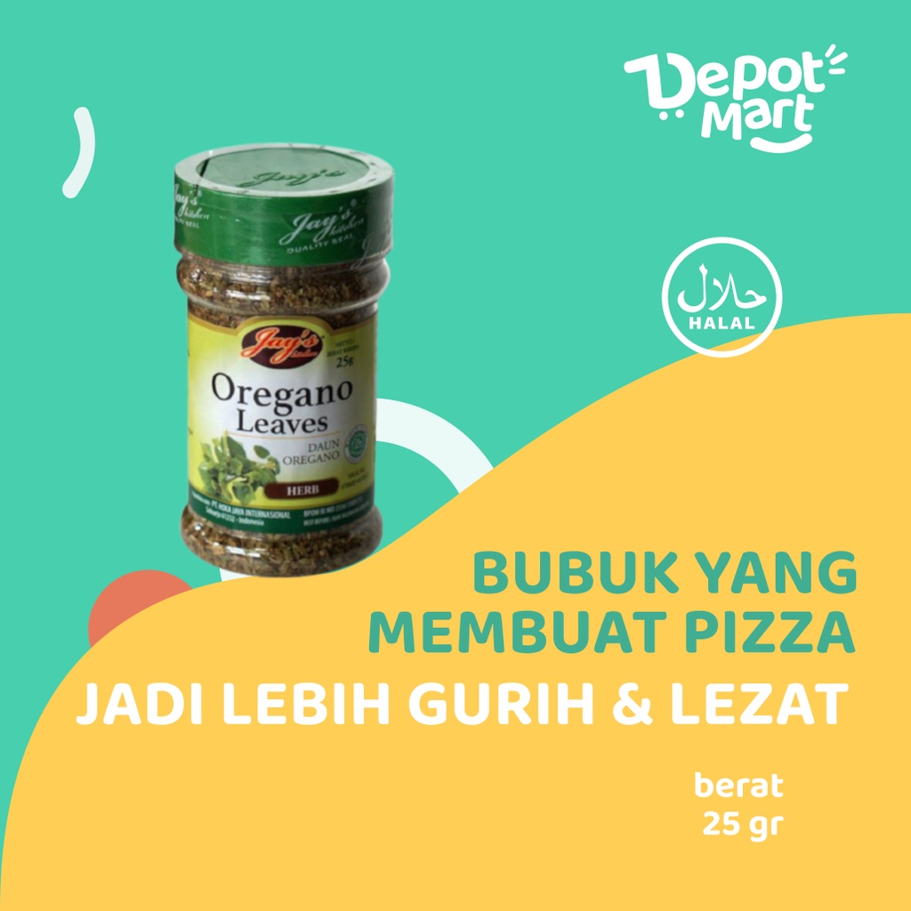 

Jay's kitchen oregano leaves 25g daun oregano DepotMart