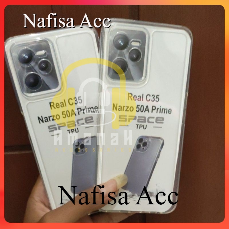 Softcase Bening REALME C35 Case Protec Camera Transparan