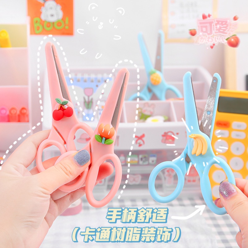 

Gunting Lucu Alat Tulis Anak Sekolah Kartun Diy Kertas Buatan Tangan Kantor Kecantikan Portabel Portabel Portabel Scissors