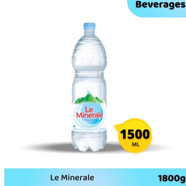 

Le Minerale Air Mineral dalam kemasan Botol @ 1500 mL HALAL ORIGINAL