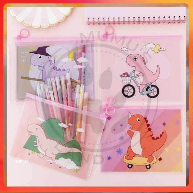 

[MDP] ZIPPER BAG TRANSPARAN DINOSAURUS MOTIF KARAKTER LUCU TEMPAT PENSIL POUCH ZIP LOCK KOREA / TEMPAT PENSIL ZIPLOCK MURAH