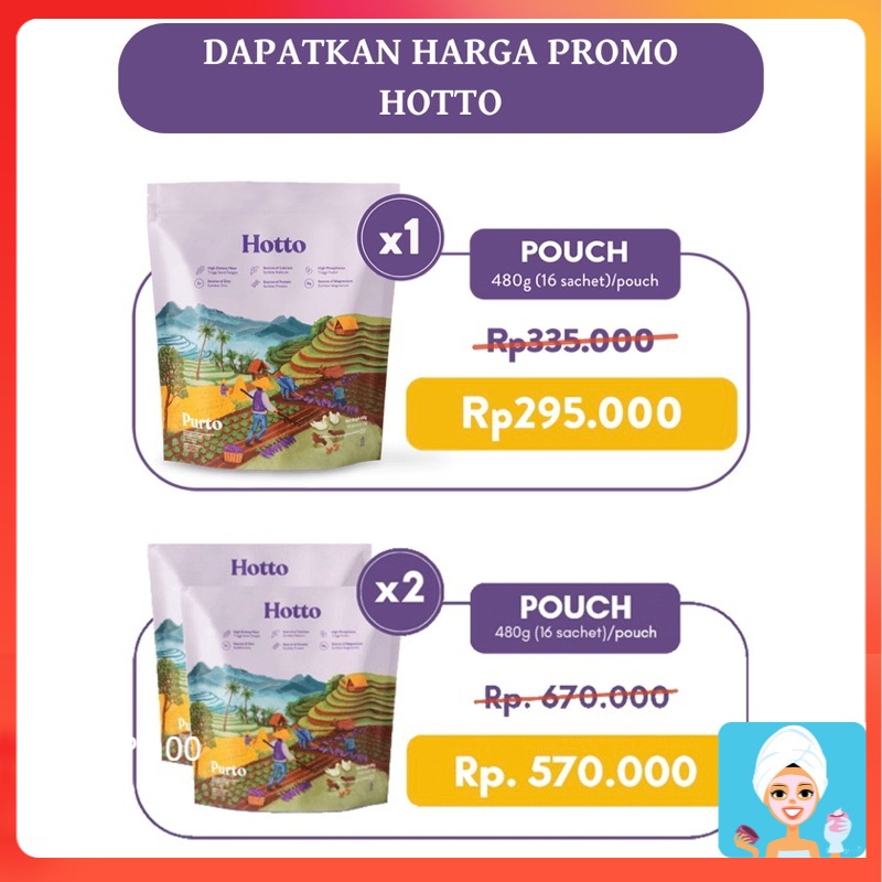 

[ML] PROMO 2 POUCH HOTTO PURTO (32 SACHET) - SUPERFOOD MULTIGRAIN DENGAN UBI UNGU || AMAN UNTUK KOLESTROL, DIABETES, MAAGPROMO 2 POUCH HOTTO PURTO (32 SACHET) - SUPERFOOD MULTIGRAIN DENGAN UBI UNGU || AMAN UNTUK KOLESTROL , DIABETES , MAAG