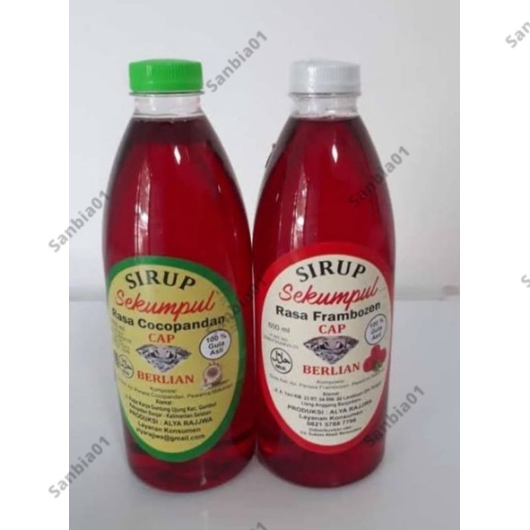 

Sirup Syrup Sekumpul Frambozen Cocopandan Melon 600 ml Cap Berlian