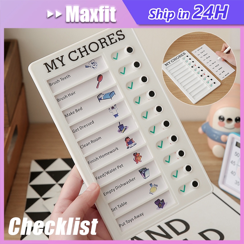 

Papan Checklist My Chores Planner papan,Papan Jadwal Belajar, Papan Daily To Do List