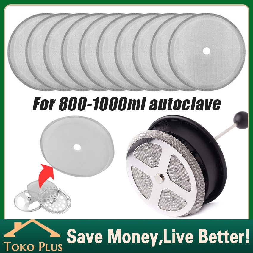 French Press Replacement Filter Screen Reusable Stainless Steel Filter Mesh for French Press