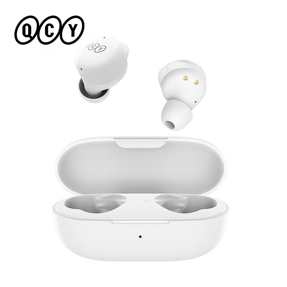Aksesoris Handphone QCY TWS Bluetooth Earphone with Charging Case - QCY-T17 - White