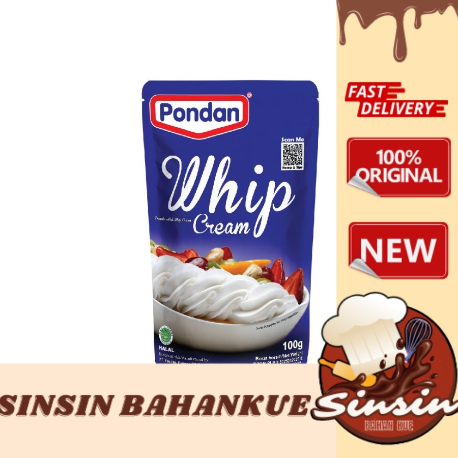 

Pondan Whip Cream Powder - Whipcream – Krim Kocok Bubuk 100gr