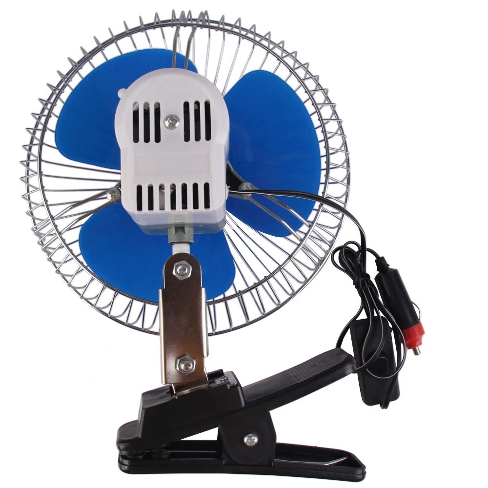 Kipas Angin Mobil 8 Inch DC 12V 24V Kipas Angin Jepit Aki Mobil 8&quot; Kipas Angin DC Car Fan