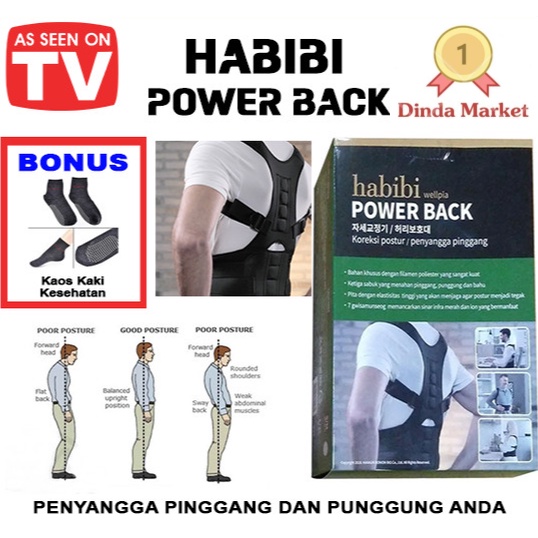 habibi power back alat terapi penyangga punggung
