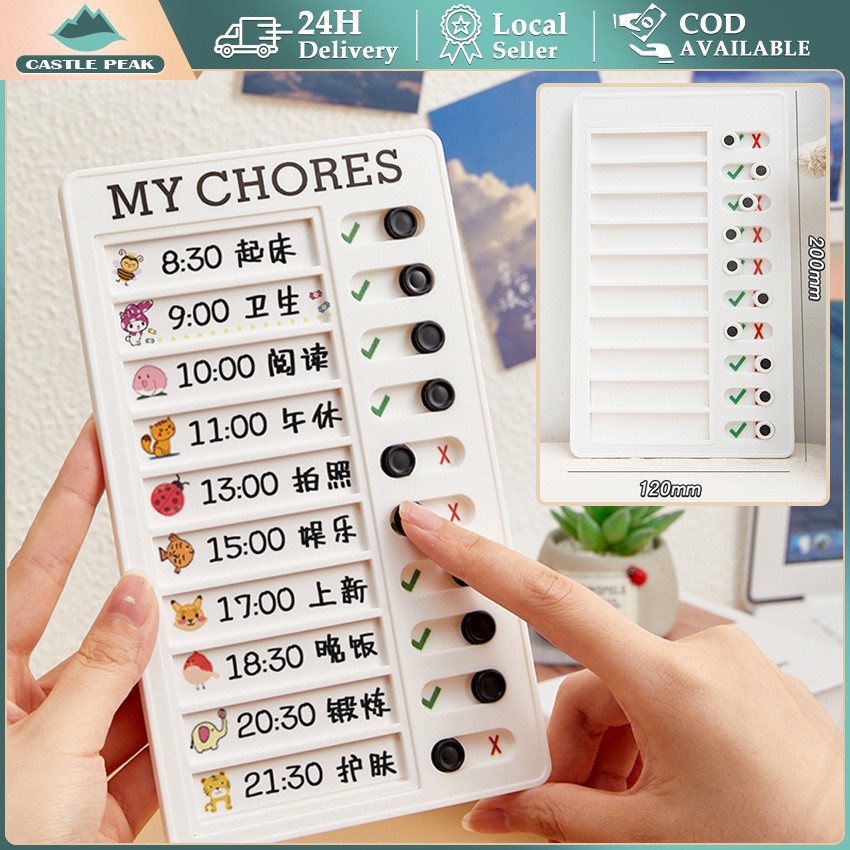 

Time table my chores, Checklist Planner Memo Board Papan Pengingat Jadwal Belajar To Do List