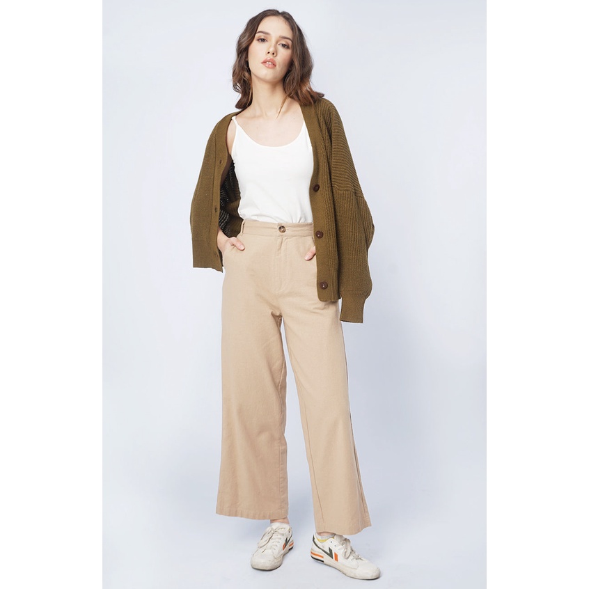 Logo Jeans Celana Panjang Wanita Meisya Khaki 43049L5KH