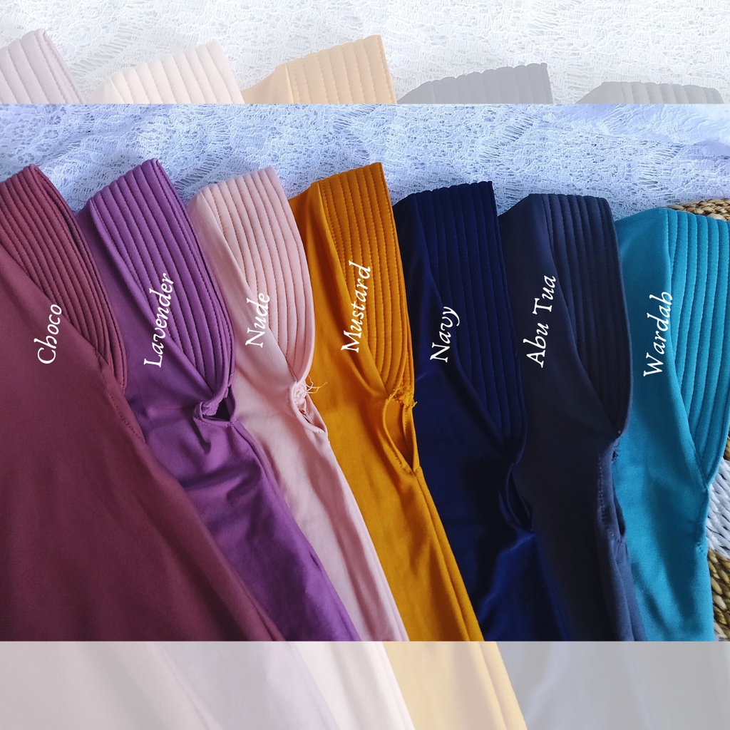 Bergo Menutup Dada Size (M) | Hijab Sport Menutup Dada Jersey Premium