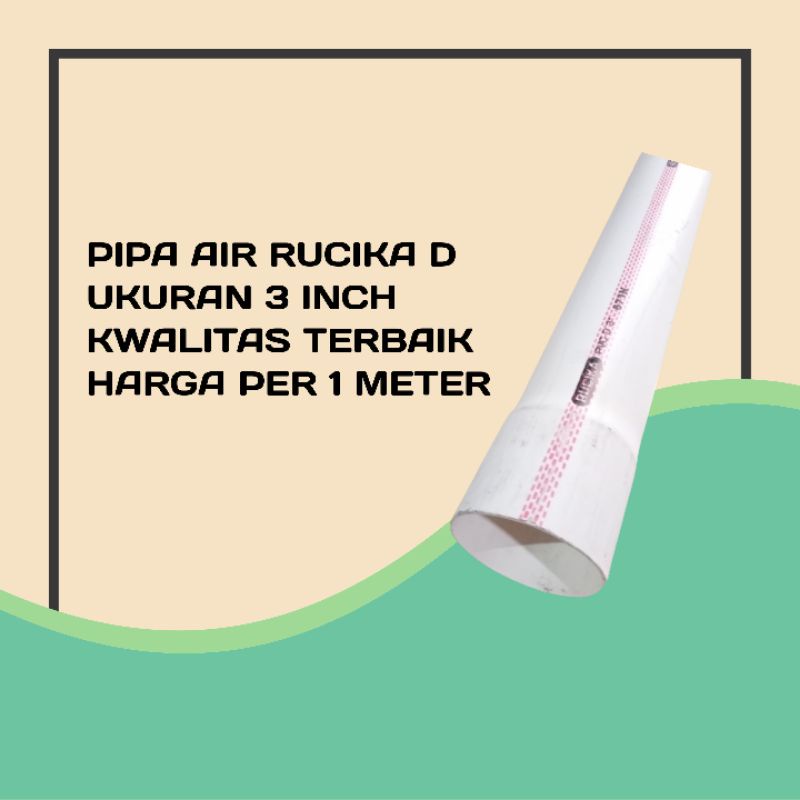 PIPA PVC D 3" PIPA PARALON PRALON RUCIKA 3" INCH / PIPA AIR RUCIKA