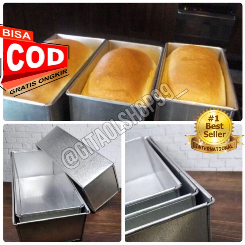 Loyang Roti Sobek Tawar Panjang Tinggi 7 Cm 1 Set 3 Pcs Tanpa Tutup Cetakan Roti Tawar Bandung Sobek