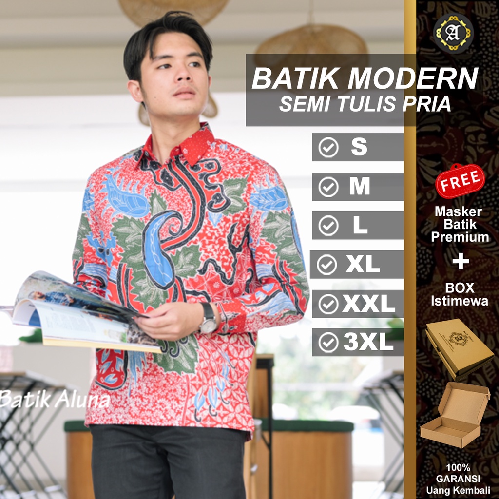 Baju Batik Pria Semi Tulis Bahan Motif Terbaru Jas Premium Couple Dewasa Anak Mannan Pendek Hem Panj