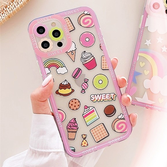 SAMSUNG A51, A71, A11, A12, A21S - SWEET DESSERT PINK SOFT CASE CASING - A71