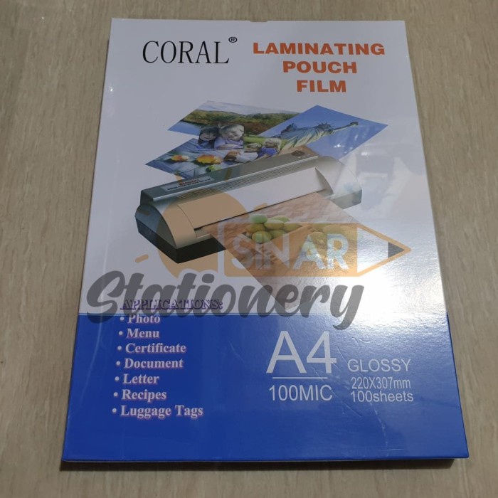 

Plastik laminating a4 coral