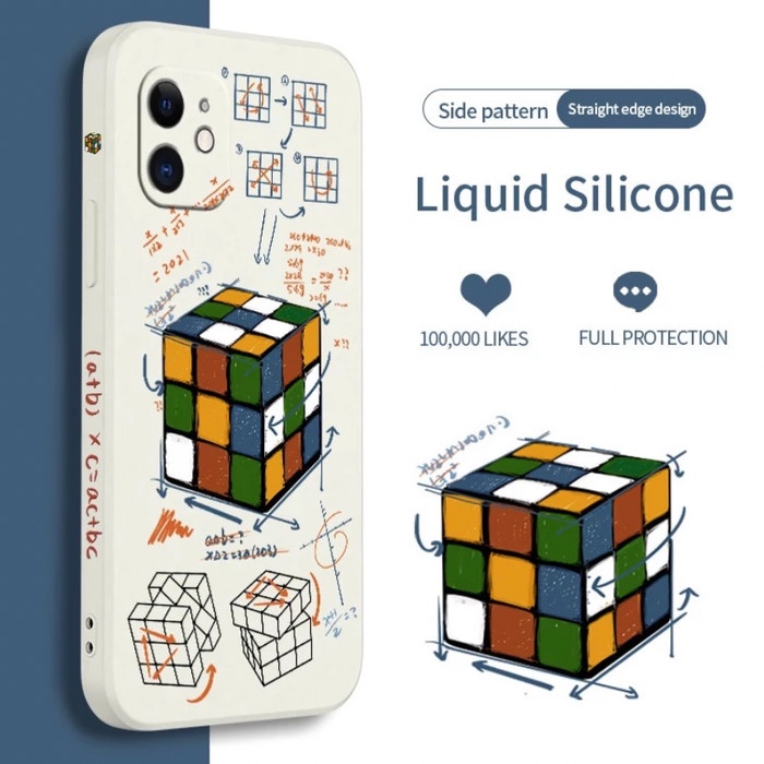 OPPO F5/F5 YOUTH, F7, F7 YOUTH - RUBIK CUBE CREAM SOFT CASE CASING - F5/F5 YOUTH