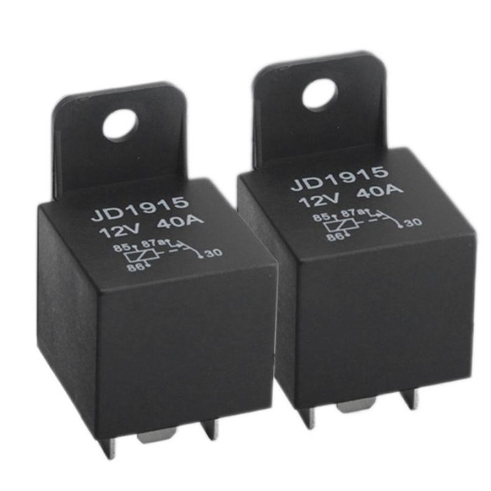 EF 2Pcs JD1915 Automotive Relay 4-Pin 12V 40A GPS Car Truck Van Termurah