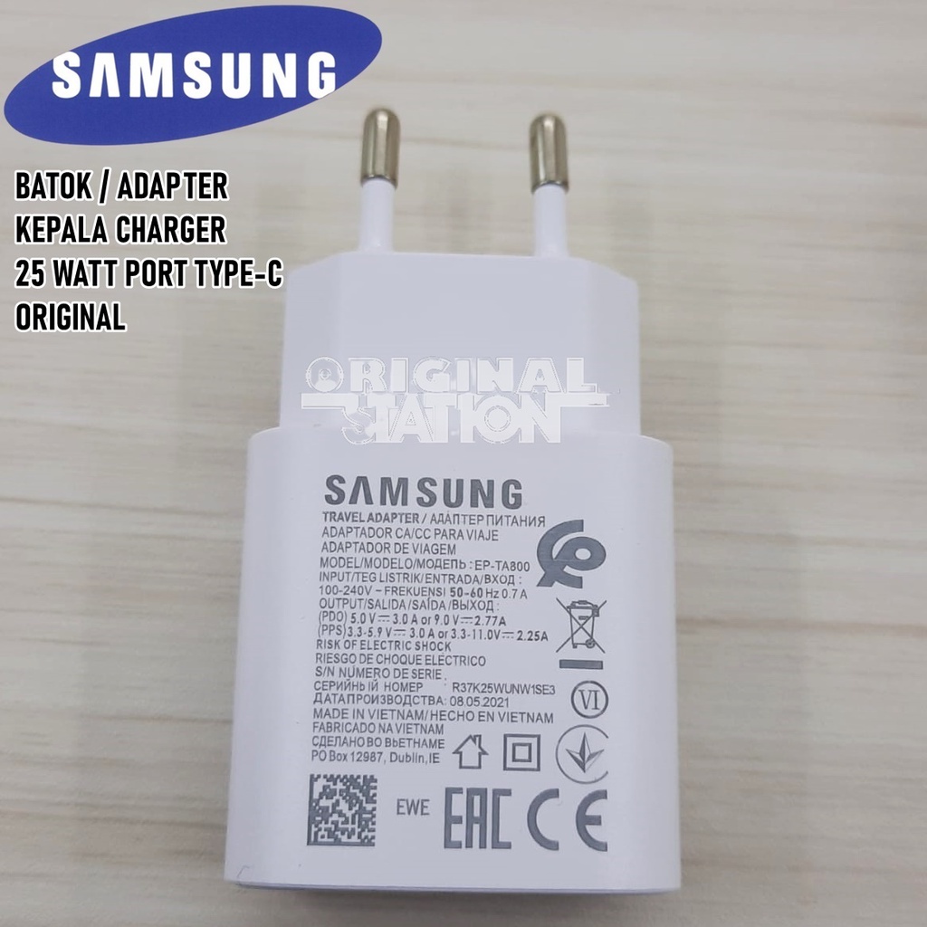 Samsung Adaptor / Batok / Kepala Charger 25 Watt EP-TA800