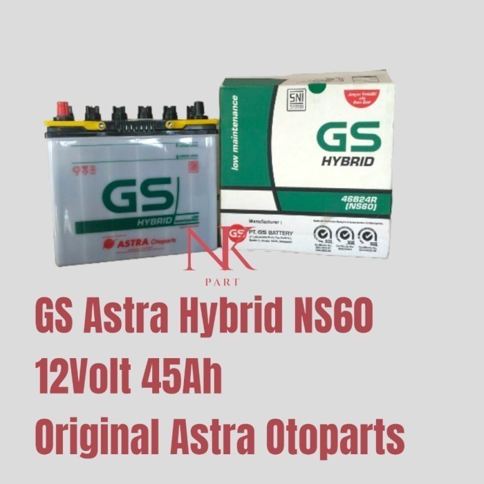 Aki Mobil Toyota Avanza, Rush, Starlet Accu GS Astra Hybrid NS60 45Ah