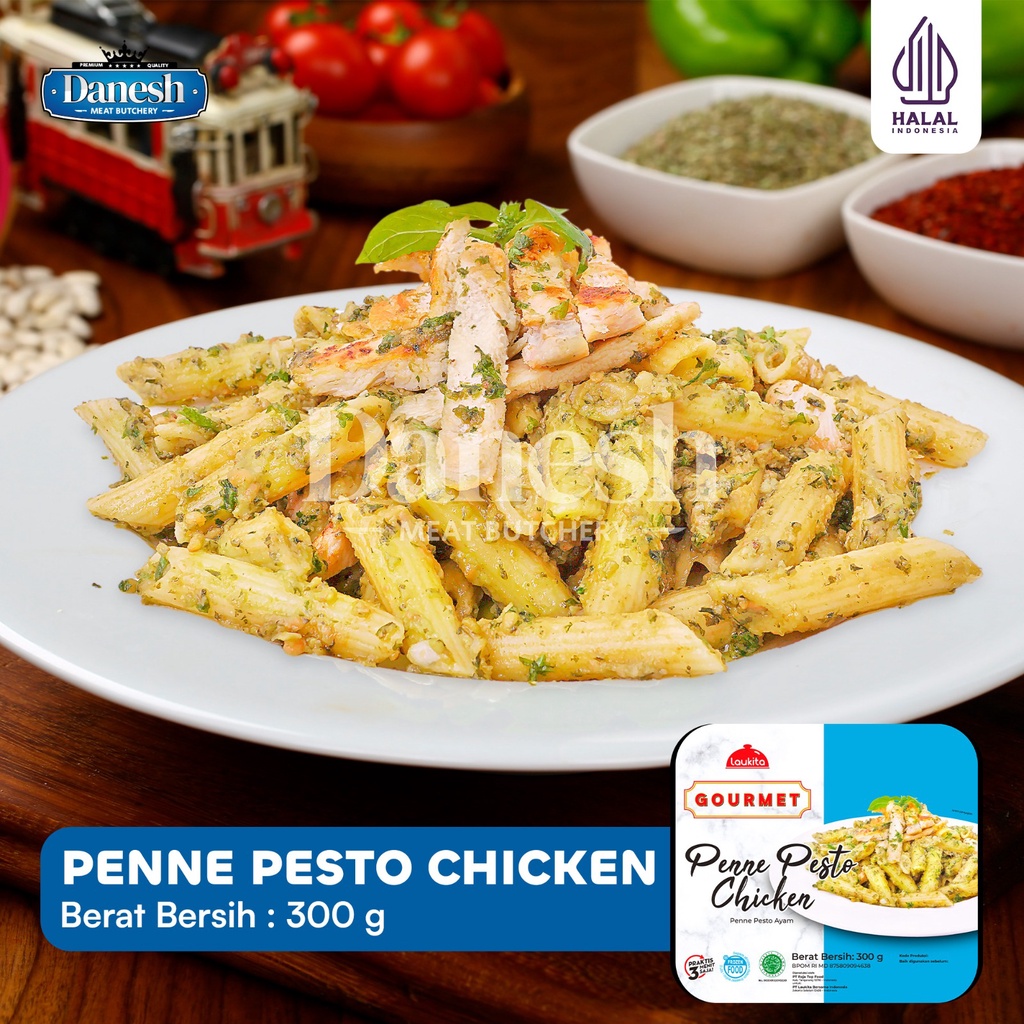 

Laukita Penne Pesto Chicken Pasta Frozen Food 300gr