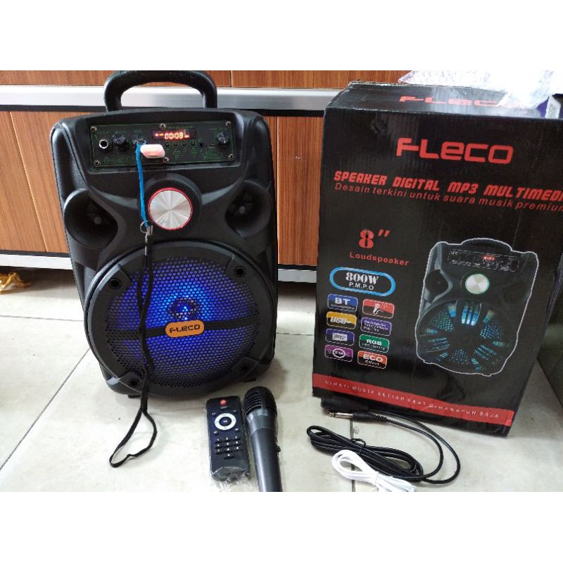 Speaker Bluetooth Karaoke Fleco F-8608 / F-955/F-804N/F-828/F-8606Super bass z.s