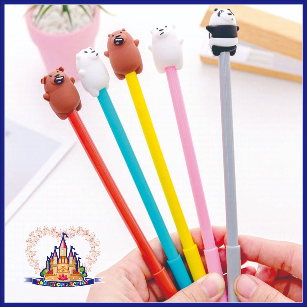 

1. Pulpen We Bare Bears Panda Lucu Beruang Unik Pena Ballpoint pen pulpen murah sekolah anak alat tulis