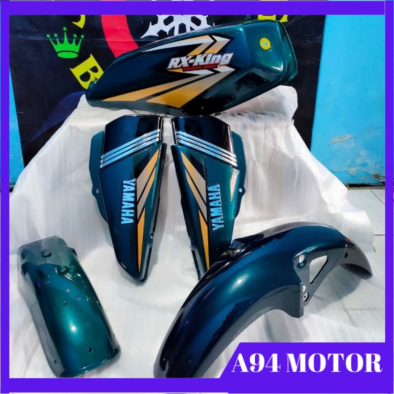 Tangki Set Spakbor Box Aki Motor Yamaha Rx King 2002 Hijau Botol