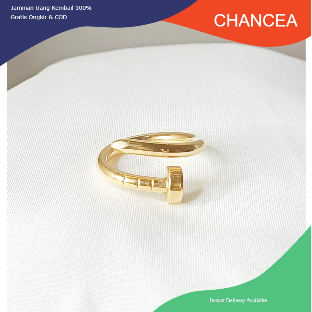 CINCIN TITANIUM PREMIUM LAPIS EMAS UKURAN BESAR TERBARU