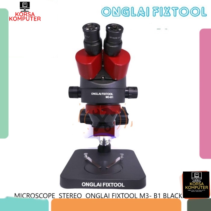 Mikroskop Stereo Microscope Stereo Onglai Fixtool M3-B1 Black Red Original Mikroskop Industrial Labo