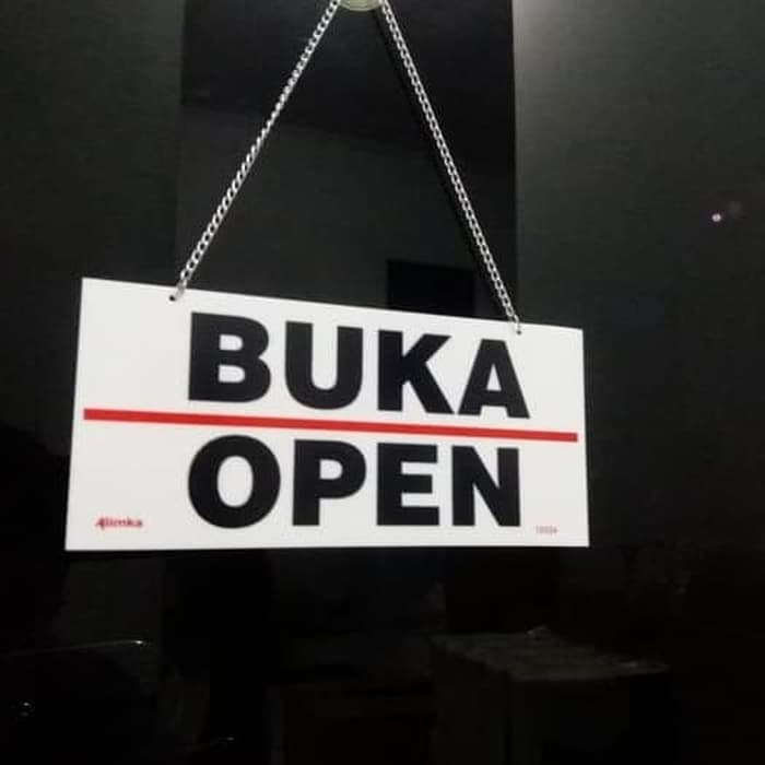 

SIGN LABEL SIGN BOARD ACRYLIC BUKA TUTUP | OPEN CLOSED
