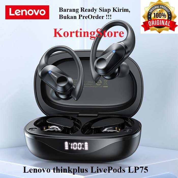 Lenovo Thinkplus LP75 Original TWS Headset Earphone Bluetooth Stereo