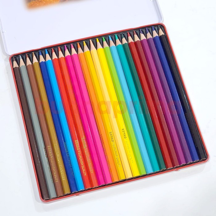

Pensil Warna Kenko Tin Case 12 24 Warna Pencil Color Case Kaleng