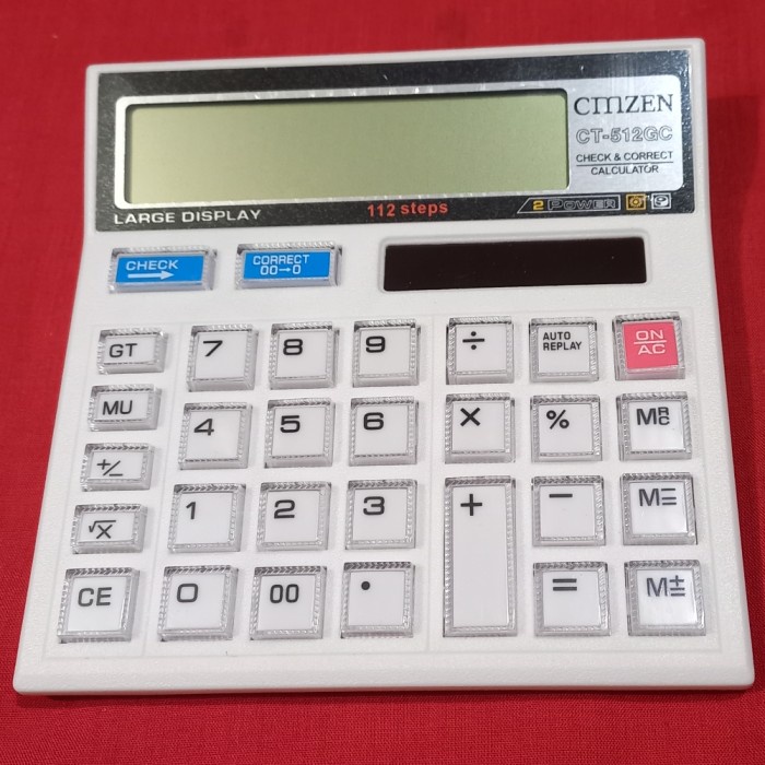 

Kalkulator CMZEN 512 GC check & correct calculator