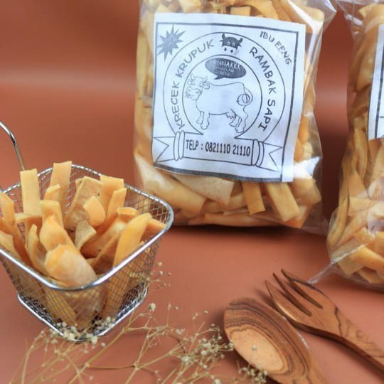 

BEST SELLER ! KERUPUK / RAMBAK / KRECEK SAPI MENTAH - STIK LEBAR