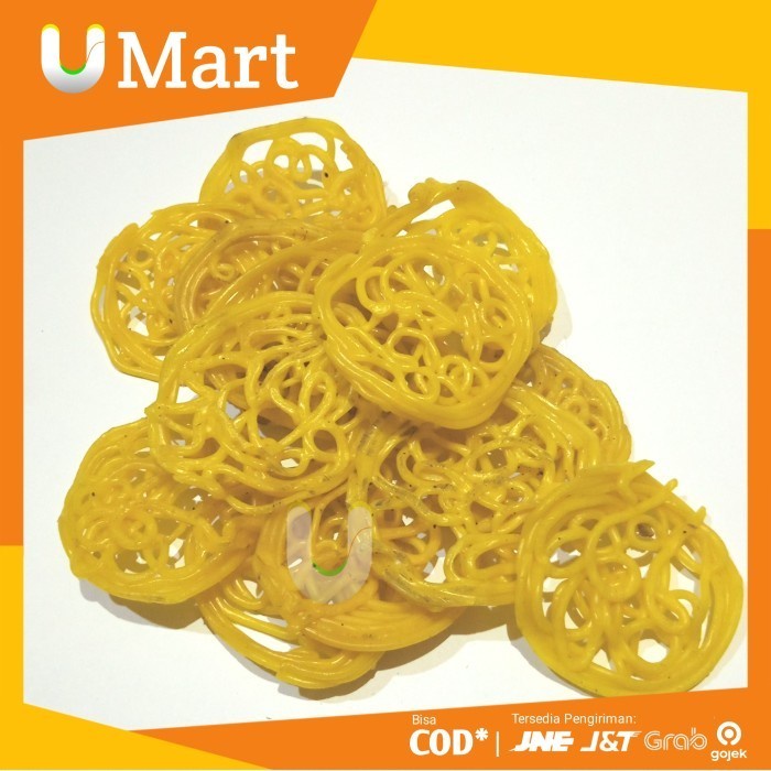 

BEST SELLER ! U Mart - Kerupuk Mie Kuning 1kg Krupuk Asinan Kecil Sedang Mentah