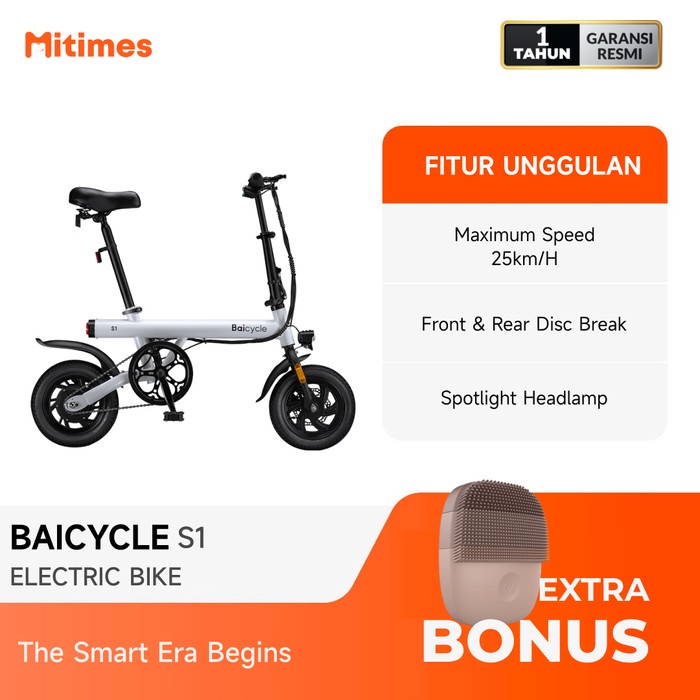 NEW Baicycle S1 Electric Bike 12inch Foldable Electric Sepeda Listrik - Pkt Gocar SL01 ORIGINAL