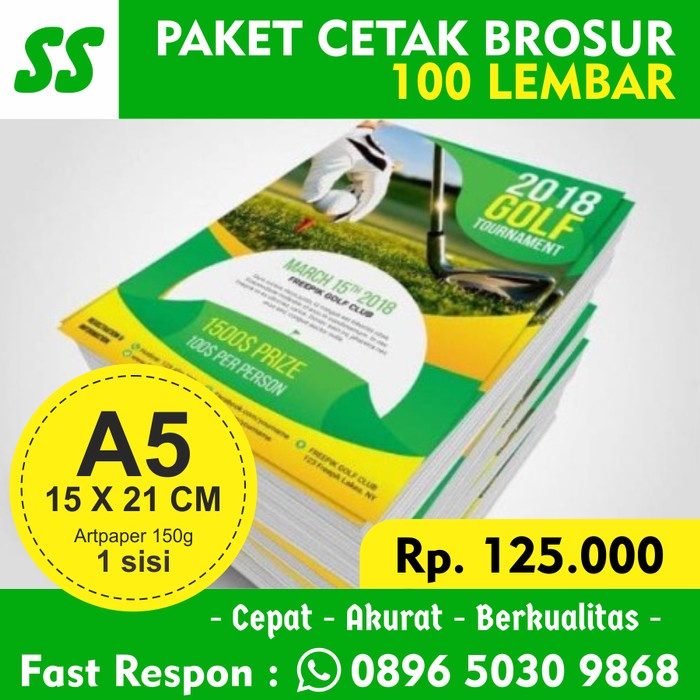 

Cetak Brosur A5 - 100 lbr