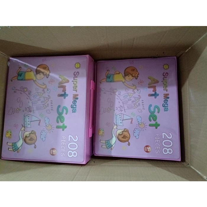 

Crayon Anak isi 208 Pcs Alat Lukis Anak Perlengkapan Mewarnai Cat Cray