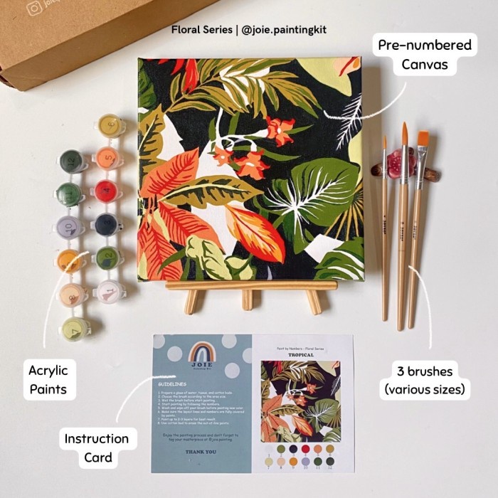 

Paint by Number Joie Painting Kit TROPICALS
