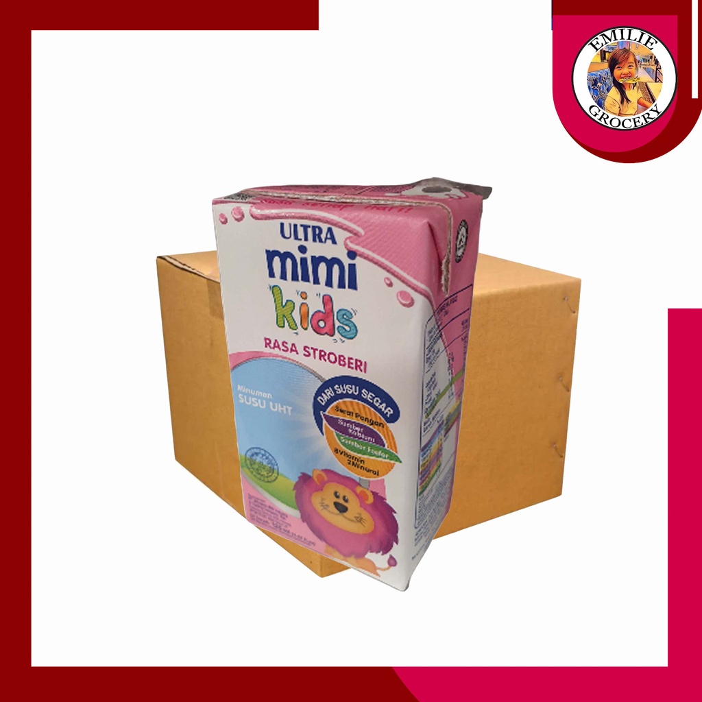 

Dus Karton Susu Ultra Milk Mimi Strawberry 125ml 125 ml Isi 40