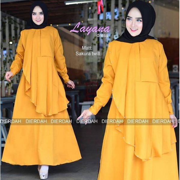 Layana Dress I Promo Baju Gamis Maxy Lebaran