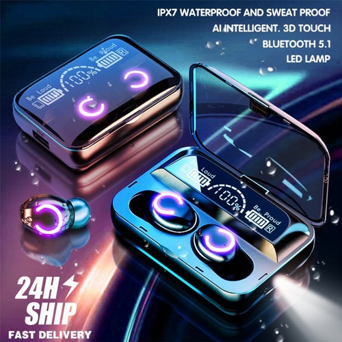 F9 Headset Bluetooth 5.0 Earphone Wireless TWS 9D Stereo Sentuhan - F9-47 3000MAH