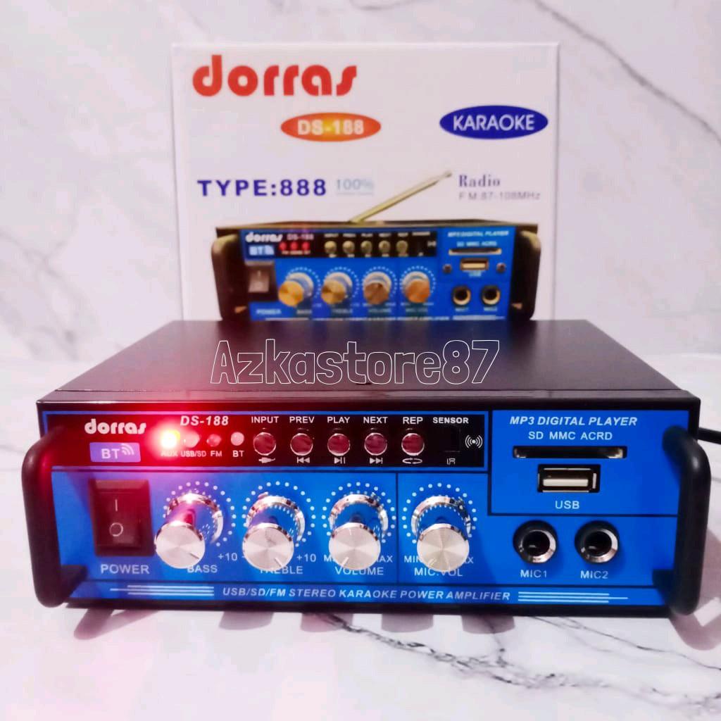 Amplifier dorras 188 amplifier 600 watt amplifier karaoke bluetooth suara extra bass
