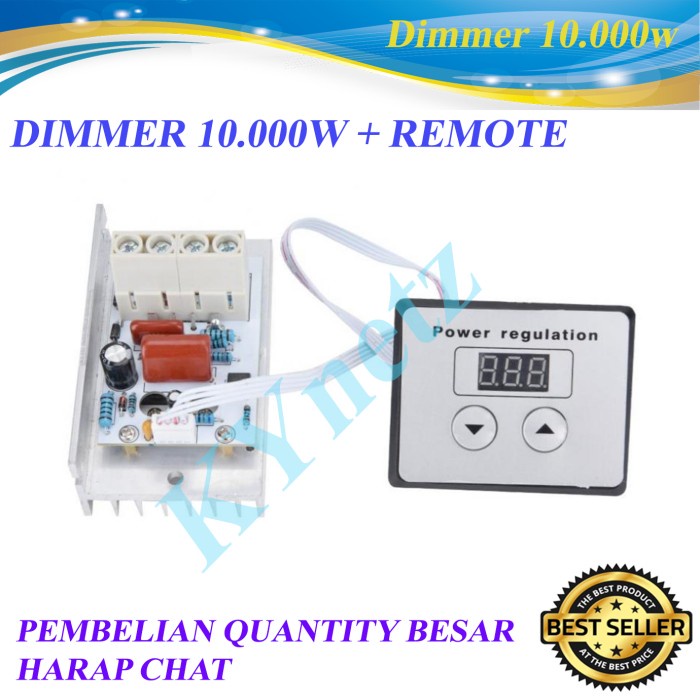 Dimmer SCR 10000W Speed Controller 220V AC + Digital Display Remote Limited